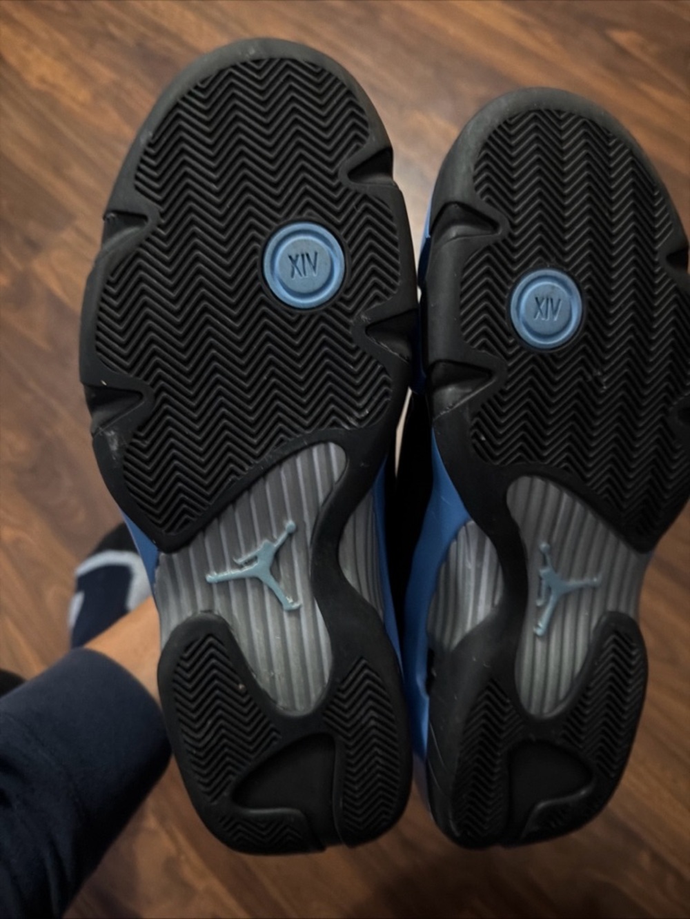 Size 14 - Air Jordan 14 Retro 2006 Black University Blue - Picture 4 of 13